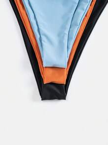 SHEIN Swim Curve 3入組大尺寸純色比基尼下褲,嘉年華必備 - 彩色 - 查看 6