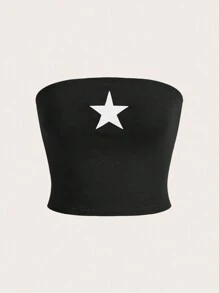 SHEIN EZwear 3入組星星印花抹胸上衣 - 彩色 - 查看 4