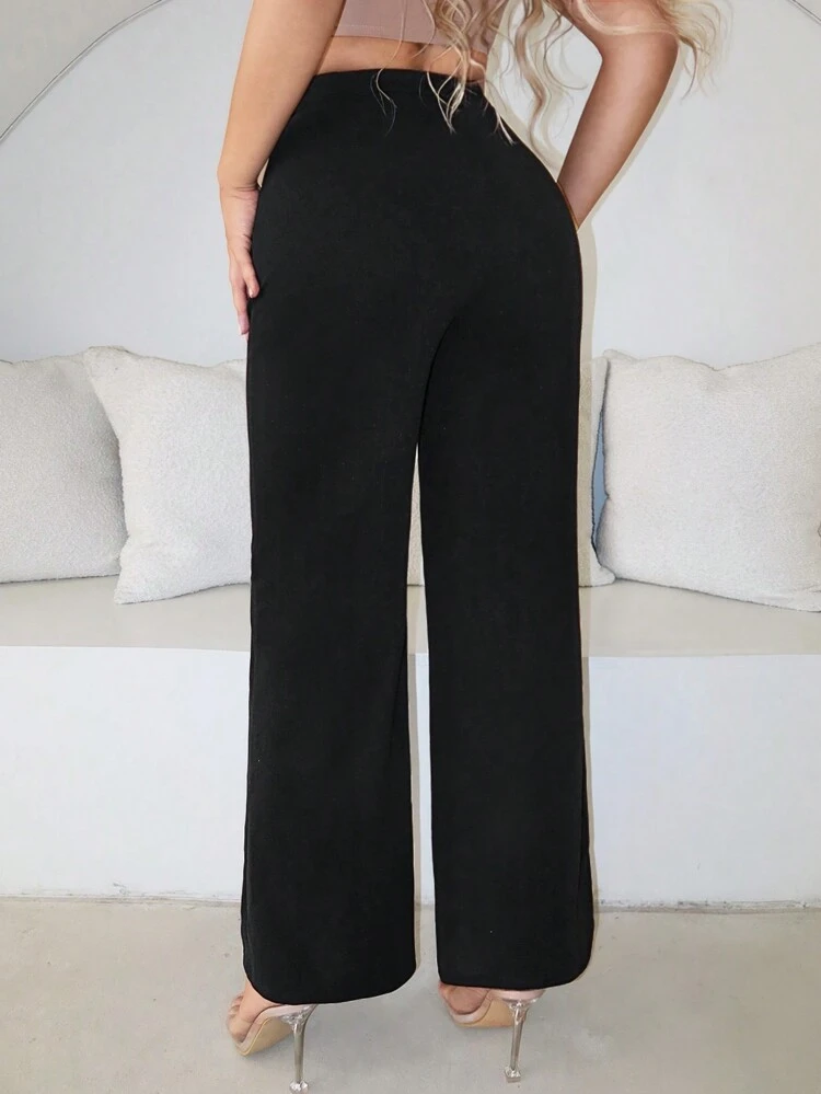 Spring  Clothes Party Elegant Lace Patchwork Straight-Leg Women's Trousers