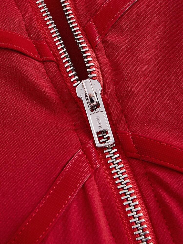 Slim Fit Hooded T-Shirt And Skirt Set