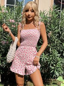 Soleia Của phụ nữ In hoa Áo liền thân Suspender - Nhiều màu - Xem 5