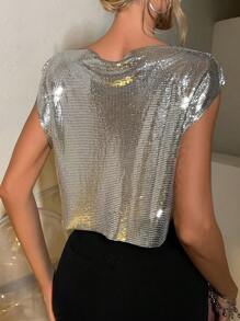 VaVaBold Women's Aluminum Plate Top - Silver - View 7