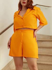 Kích thước lớn Quần short - trái cam - Xem 5