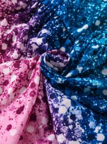 SHEIN Young Girl Glitter Shimmer Print Strap Dress - Multicolor - View 3