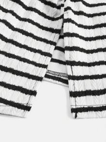 SHEIN Umstandsmode gestreifte Sweatshirt mit Halbzipper, für den Winter