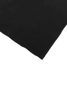 Plus Size Women's Fashion Solid Color Fitted Ribbed Casual Deep V-Neck Streetwear Sexy Long Sleeveless Bodycon Dress - Black - View 4