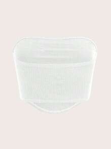 SHEIN EZwear 3pcs Patched Detail Tube Top - Multicolor - View 8