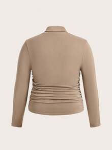 SHEIN MOOSTA 大码纯色立领保暖内衬 T 恤，多件装，适合秋冬季 - 彩色 - 查看 8