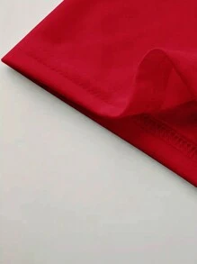 Manfinity Hypemode 男士愛心字母印花t恤 - 紅色 - 查看 3