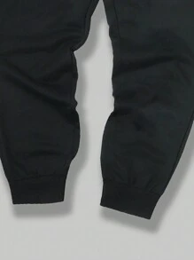 ROMWE MEN Street Life 男士龍紋、風景、字母印花帶束繩連帽外套和慢跑褲休閒套裝 - 白色 - 查看 6