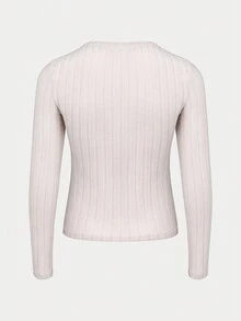 SHEIN Unity 女士圓領羅紋長袖t卹 - 彩色 - 查看 5