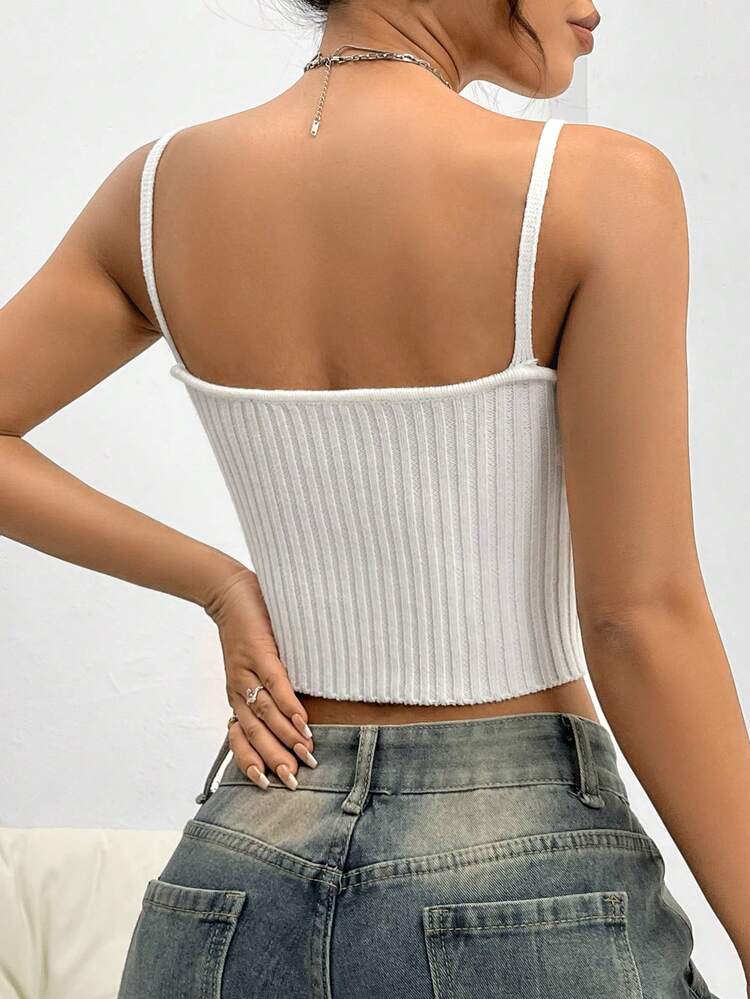Solid Color Ribbed Knit Top