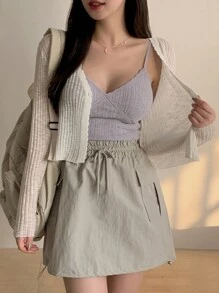 DAZY Women'S Short Loose Button-Front Cardigan,Long Sleeve Tops Fall/Winter - White - View 3