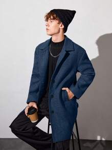 Con trai Len áo , Dài Phiên bản - Xanh đậm - Xem 1