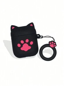 ROMWE Kawaii 可愛的貓掌型矽膠耳機收納盒,適用於 Airpods 1/2、airpods Pro 等耳機 - 彩色 - 查看 5