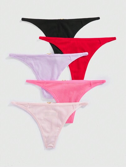 Kawaii Ensemble en 5 pièces de string en forme de cœur romantique pour femmes avec accessoires