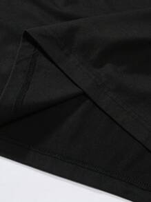 Manfinity EMRG T-shirt à manches courtes ample pour hommes avec impression graphique de personnage, streetwear, cadeau pour petit ami