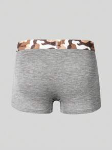 男式迷彩编织平角内裤 5 条装 - 彩色 - 查看 6