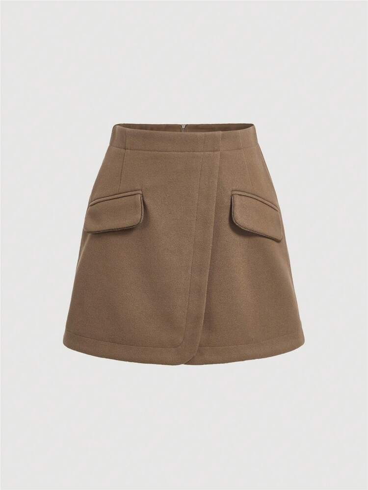 Flap Detail Skirt