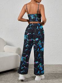 SHEIN Coolane Của phụ nữ In toàn bộ Dệt kim Thon gọn Bộ đồ - Nhiều màu - Xem 2