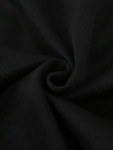 Manfinity 男士十字印花棒球夾克 - 黑與白 - 查看 6