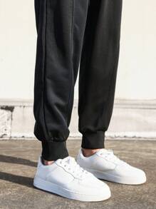 Manfinity EMRG Men'S Drawstring Waist Casual Pants - Black - View 7