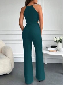 EURMUSE Jednolity Dekolt Halter Kombinezony