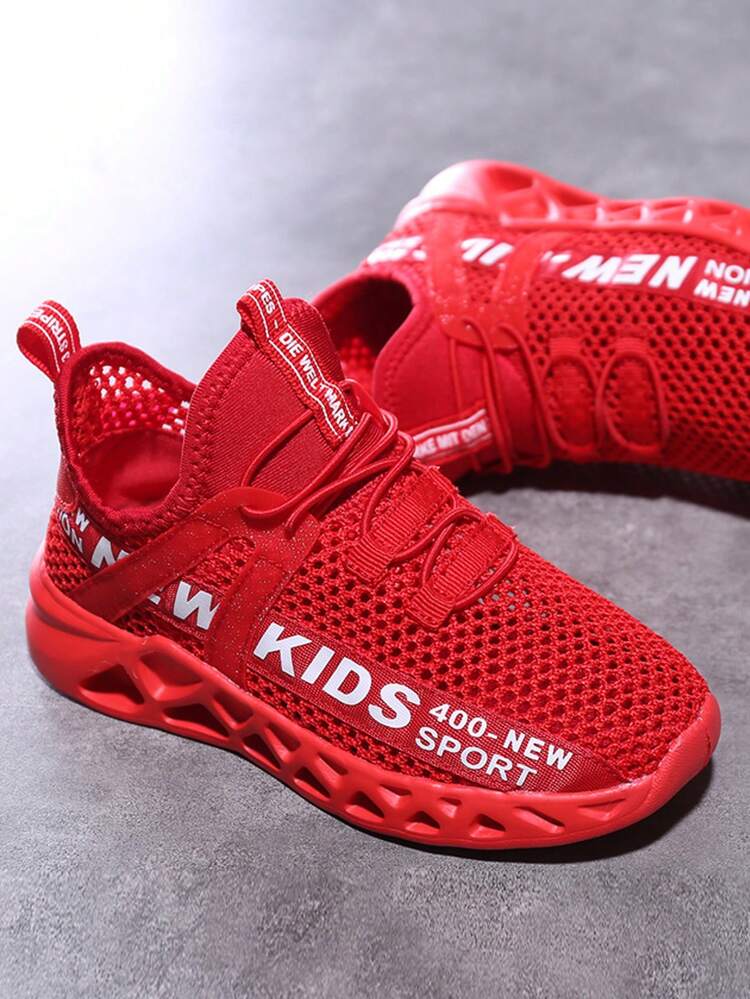 Zapatos Transpirables De Moda Para Niños De Estilo Deportivo. - Rojo - Añade 1