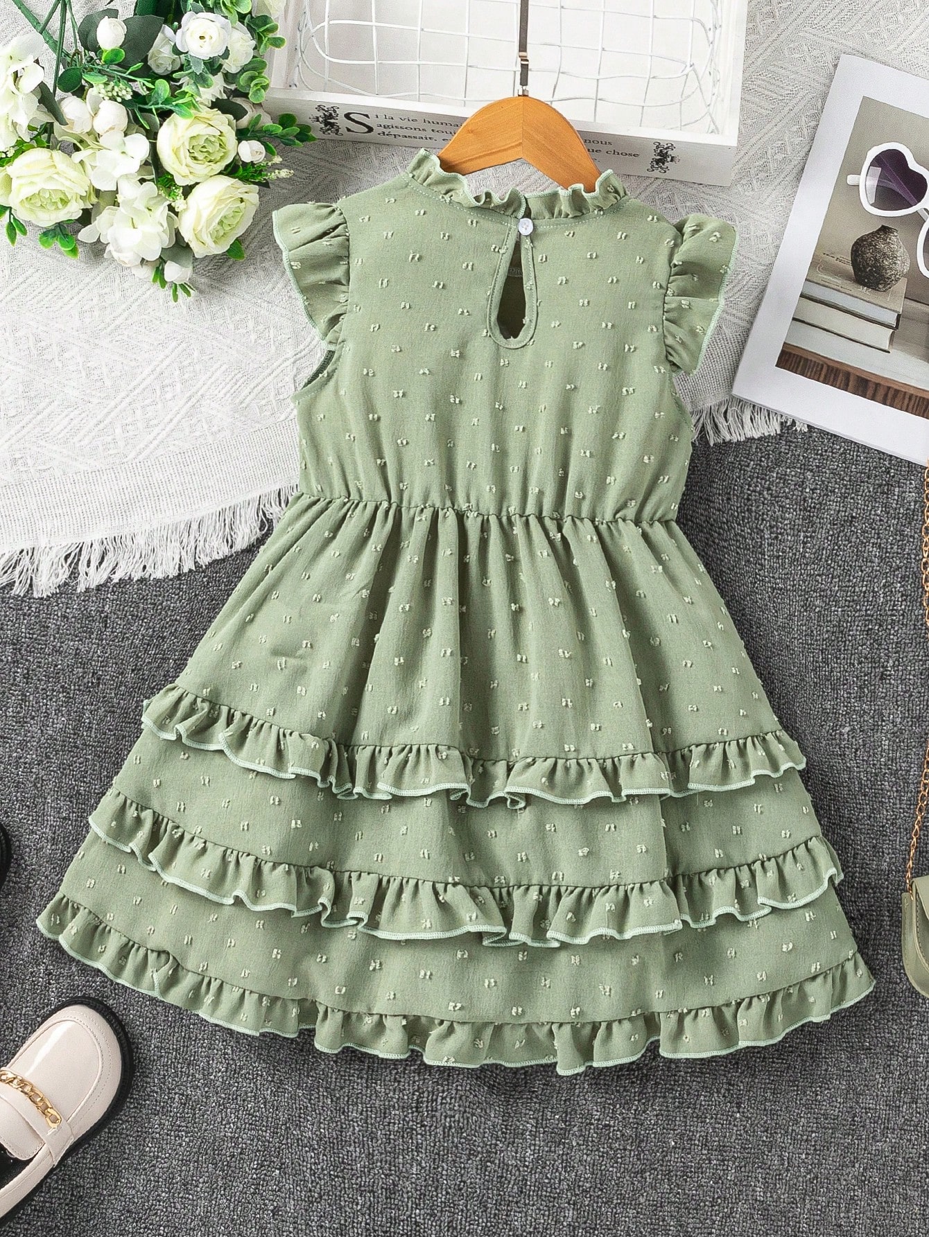 Ensemble Fille Été Débardeur Volants + Short – Tenue Deux Pièces Tendance Imprimée Pour Enfants 2-12 Ans, Confort & Style