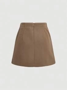 SHEIN MOD Flap Detail Skirt