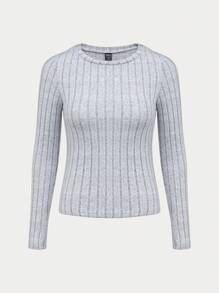 SHEIN Unity 女士圓領羅紋長袖t卹 - 彩色 - 查看 6