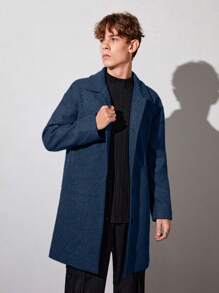 Con trai Len áo , Dài Phiên bản - Xanh đậm - Xem 4