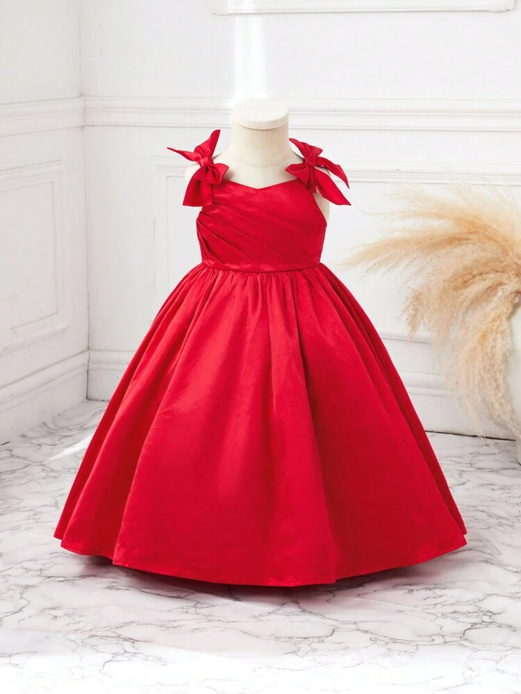 Baby Girls' Bowknot Decorated Formal Dress