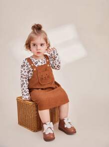 Cozy Pixies Cute Fashionable Bowknot Design Warm Baby Short Boots With Comfortable Soft Sole And Non-slip Feature - Brown - View 2