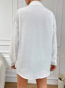 RueChic Women's Grommet Detail Roll-Up Sleeve Shirt