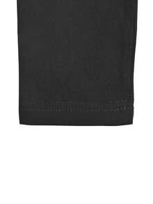 女士心形圖案 T 恤和緊身褲套裝 - 黑色 - 查看 5