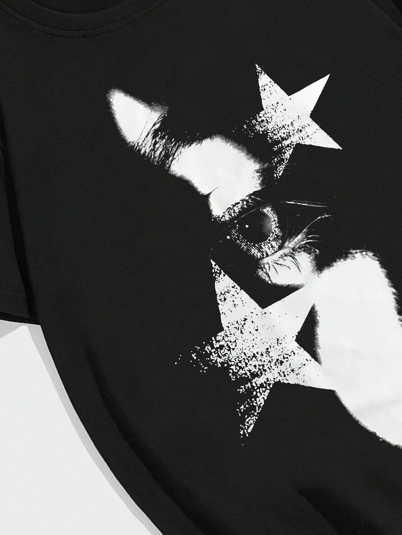 Our Grunge Punk Men's Star Printed Y2k T-Shirt, School is such a