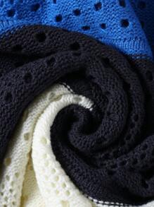 Claim Dot Men'S Mesh Knit Short Sleeve Knitwear Top - Blue - View 6