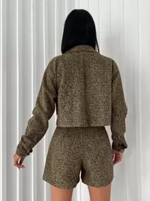 RueChic Flap Detail Crop Jacket & Wrap Skort - Multicolor - View 2