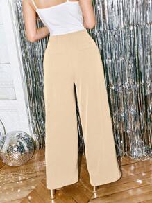SHEIN Frenchy High Waisted Wide Leg Pants Winter Elegant