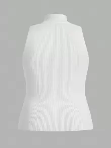 Franclia Women'S Plus Size Lace Splicing Stand Collar Knitted Top