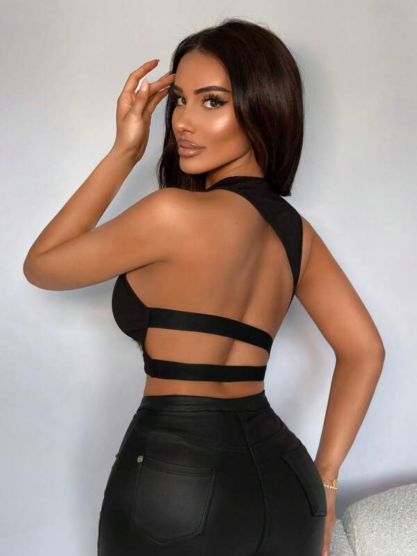 SHEIN SXY Maiou de damă Web fără spate pentru vară