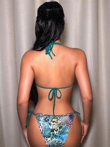 Swim SXY Summer Beach Mandala Print Bikini Set With Frill Trim Carnival - Multicolor - View 2