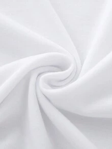 SHEIN 2入組幼兒女童休閒字母印花短袖t恤和騎行褲套裝 - 彩色 - 查看 5