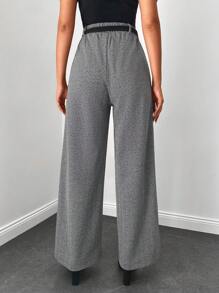 RueChic Slant Pocket Wide Leg Pants - Multicolor - View 6