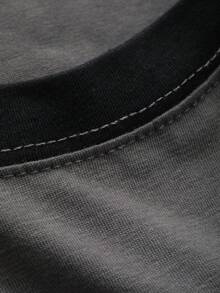 Dazy Designer 女士短袖字母印花上衣,瑞格蘭袖設計 - 彩色 - 查看 3