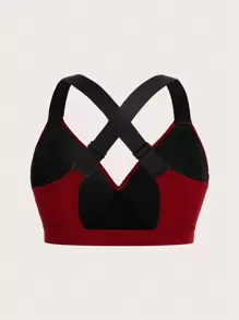 Easithlete 加大码运动文胸套装，带固定罩杯，可调节肩带，多色高支撑，带缝制垫，不可拆卸垫，适合女士高支撑工字背，锻炼，瑜伽，跑步