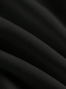 SHEIN MOD 不對稱領口&鏤空細部連身褲 - 黑色 - 查看 4