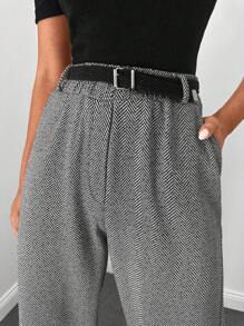 RueChic Slant Pocket Wide Leg Pants - Multicolor - View 5