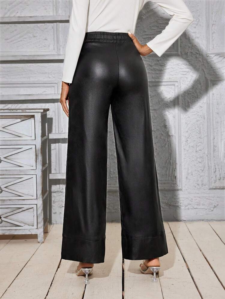 Women's Fashionable Solid Color Wide Leg Pants Fall Cloth For Women